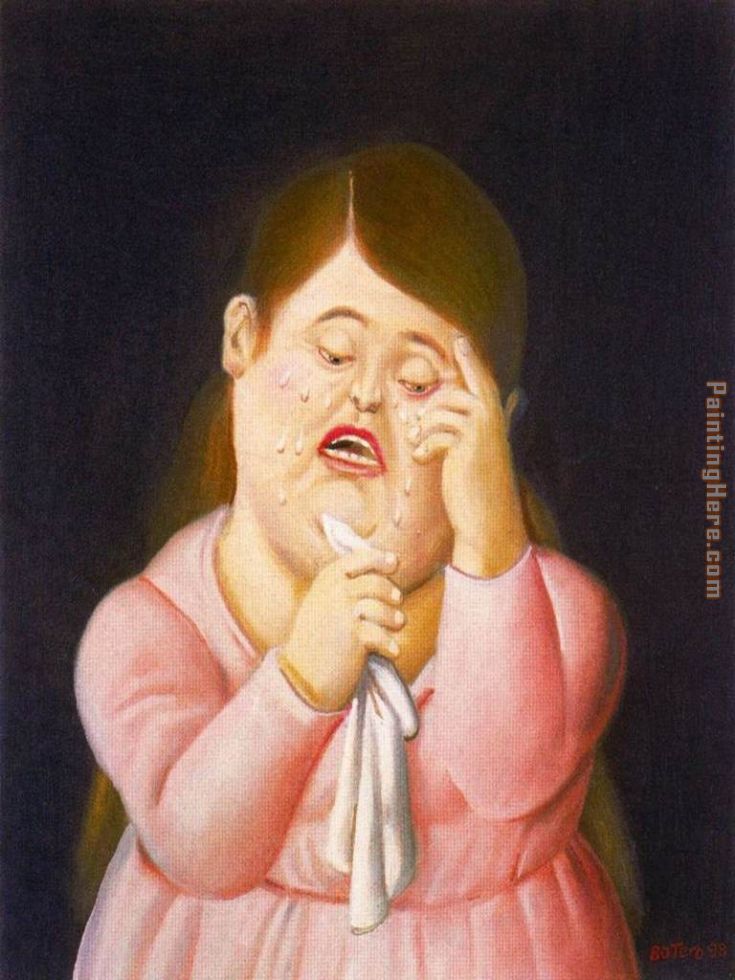 Mujer llorando 02 painting - Fernando Botero Mujer llorando 02 art painting Mujer llorando 02 painting - Fernando Botero Mujer llorando 02 art painting